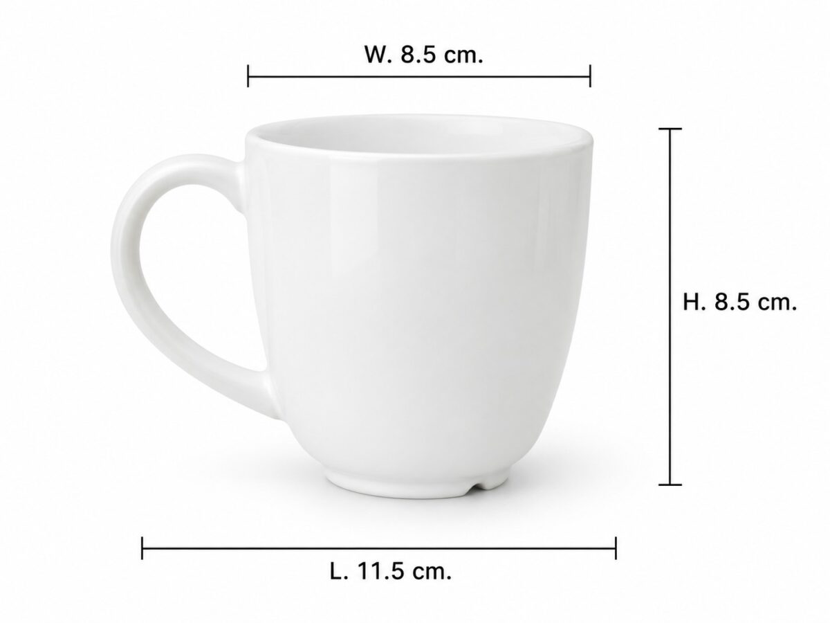 แก้วมัคเซรามิคสีขาวทรงโมเดิร์น 10 Oz. ขายส่ง